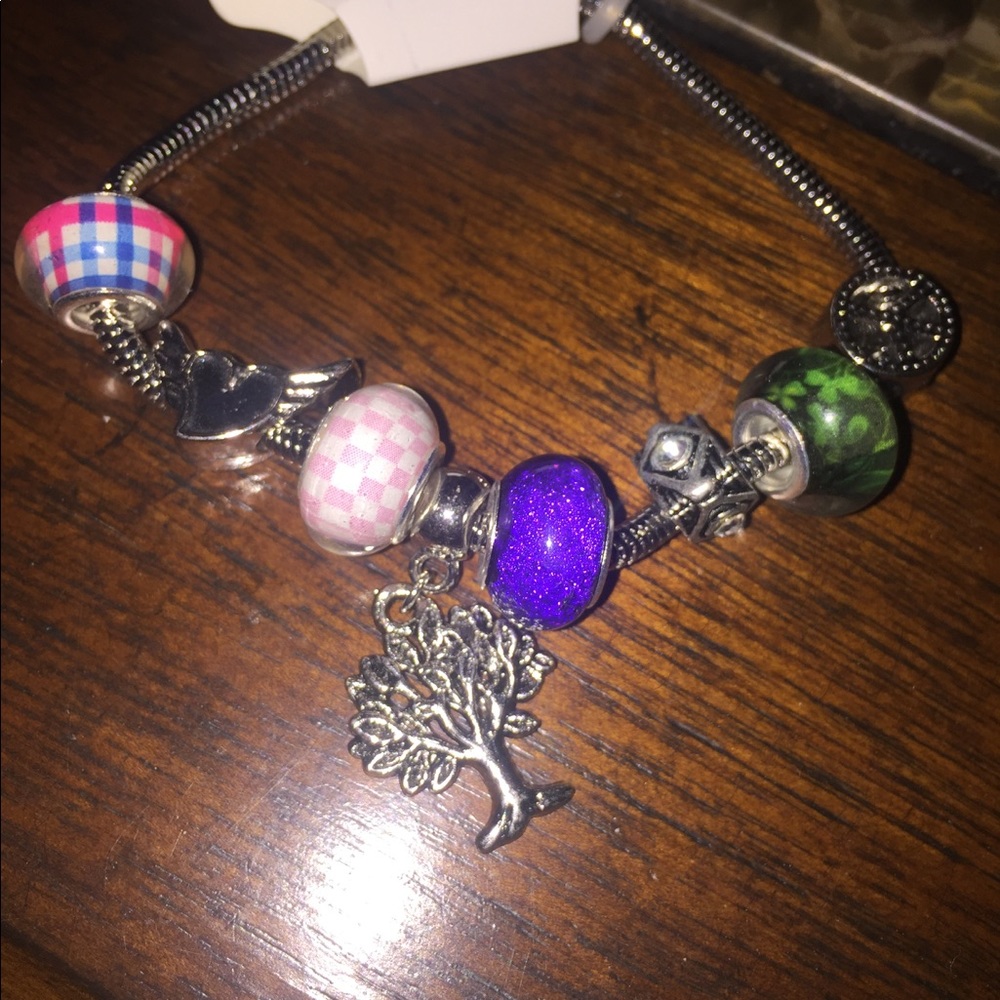 Silver tone Charm Bracelet